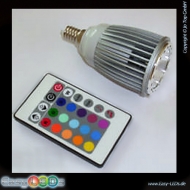 LED E14 Lampe 5 Watt RGB FB+Mikrofon