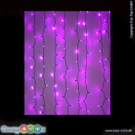 LED Lichtvorhang 2x1m pink Komplettset