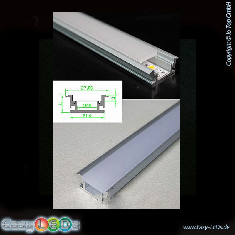 LED Aluminium Profil 2m Bodeneinbau IP44