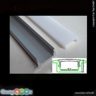 LED Aluminium Profil Super Slim 2m Mattcover opal (¤ 21,45/m)